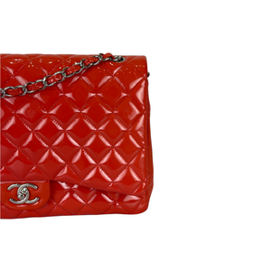 Double Flap Maxi Patent Coral SHW