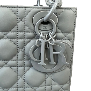 Cannage Lambskin Small Lady Dior Small Grey