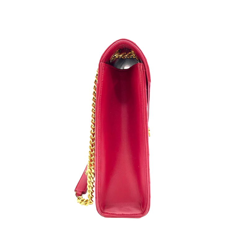 Envelope Large in Chevron Leather Red GHW