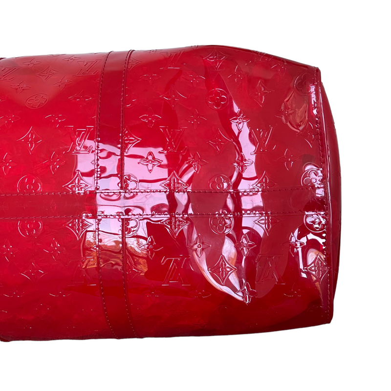 Louis Vuitton Keepall Rgb Clear Ss19 Virgil Abloh Bandouliere 50 Red Pvc  Weekend/Travel Bag Leather Chain Resin ref.290219 - Joli Closet