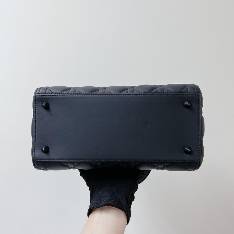 Lady Dior Lambskin Ultramatte Medium Black BHW