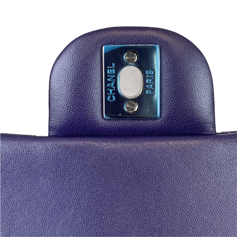 Rectangle Mini Lambskin Purple SHW