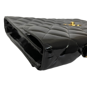 Vintage Briefcase Quilted Patent Black GHW