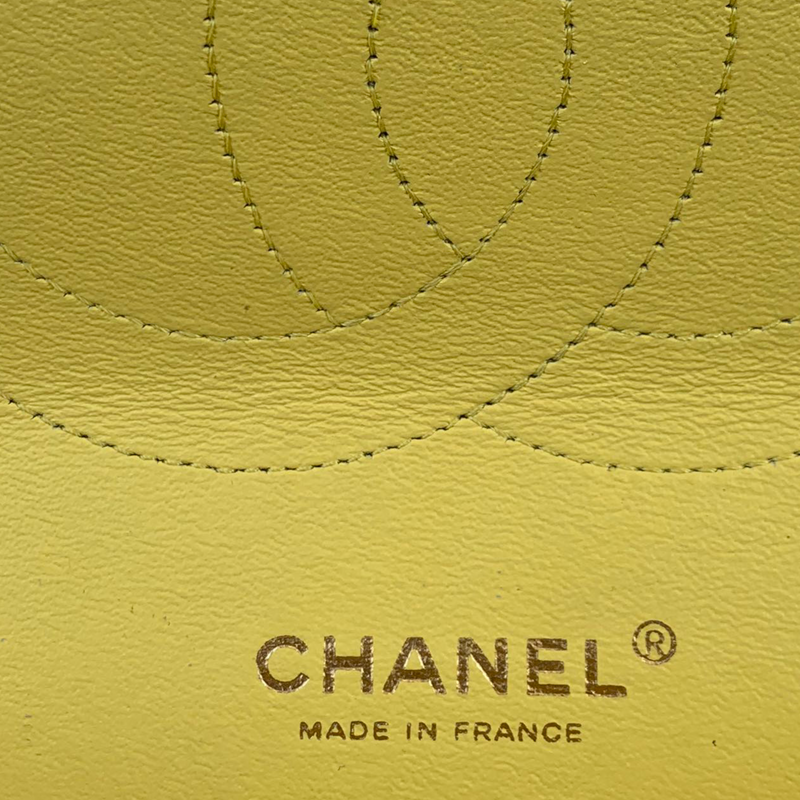 Classic Double Flap Jumbo Lambskin Yellow GHW