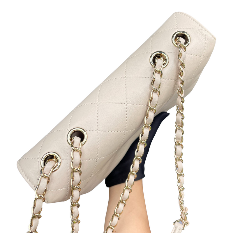 Seasonal SS19 Flap Bag Calfskin Beige GHW