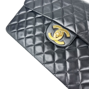 Jumbo XL Flap Lambskin Leather Black GHW