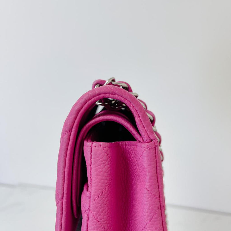 Classic Double Flap Matte Caviar Medium Pink SHW
