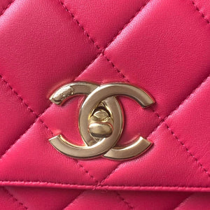 Small Trendy CC Flap Lambskin Pink GHW