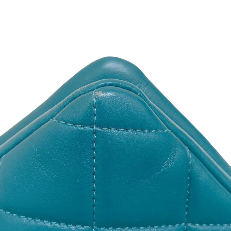 Trendy CC Flap Bag Lambskin Turquoise GHW