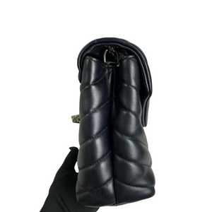 Loulou Matelassé Calfskin Small Black SHW