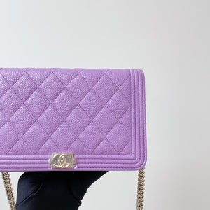 Boy Wallet on Chain Caviar Lilac LGHW