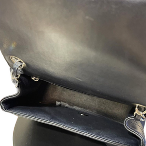 Classic Flap Square Mini Lambskin Dark Blue SHW