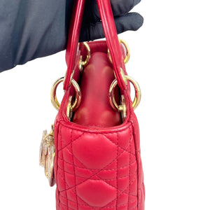 Small My Lady Dior Lambskin Red GHW
