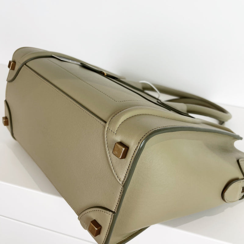 Micro Luggage Smooth Calfskin Beige