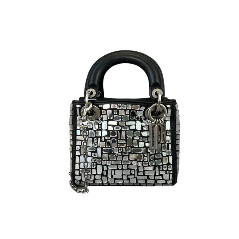 Mosaic of Mirrors Mini Lady Dior Black SHW