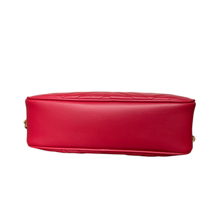 Small GG Marmont Matelassé Red GHW