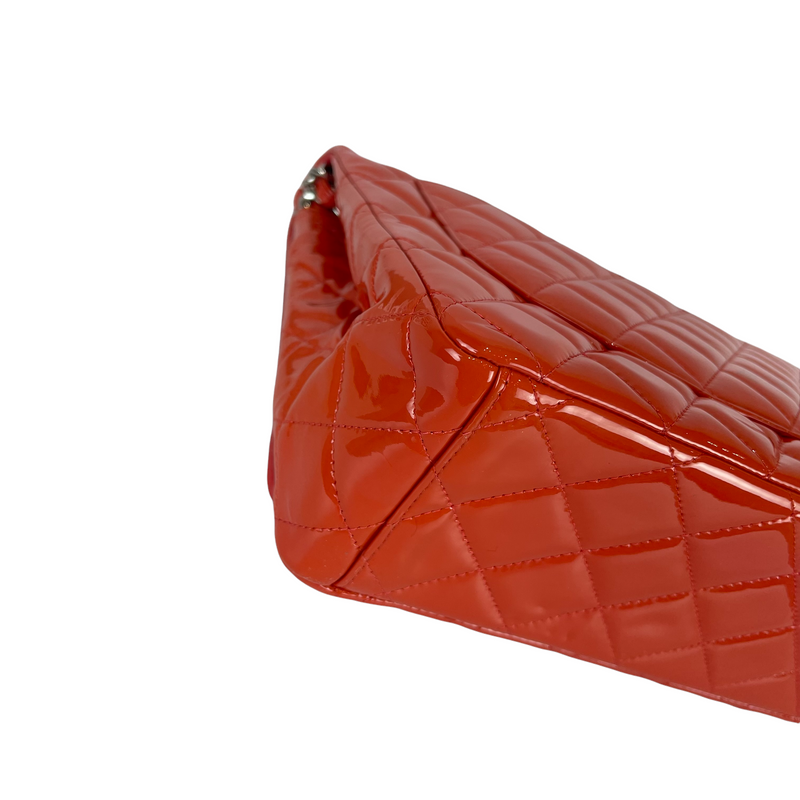 Double Flap Maxi Patent Coral SHW