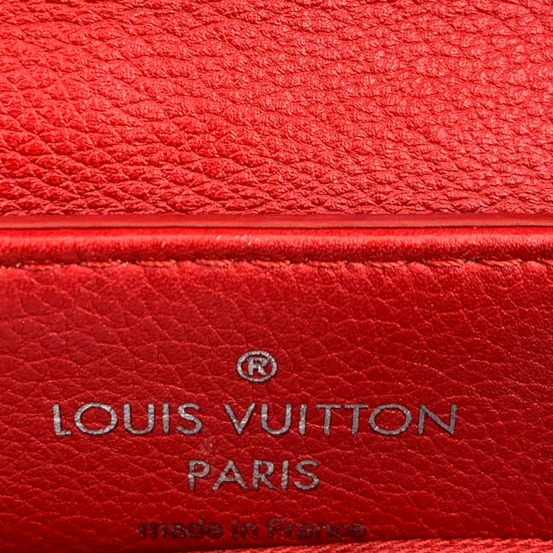 Louis Vuitton Lockme II Calfskin Leather Wallet Red