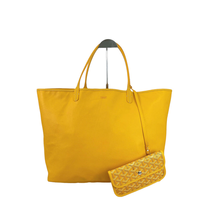 Goyard Saint Louis GM Canvas Tote Shoulder Bag Yellow