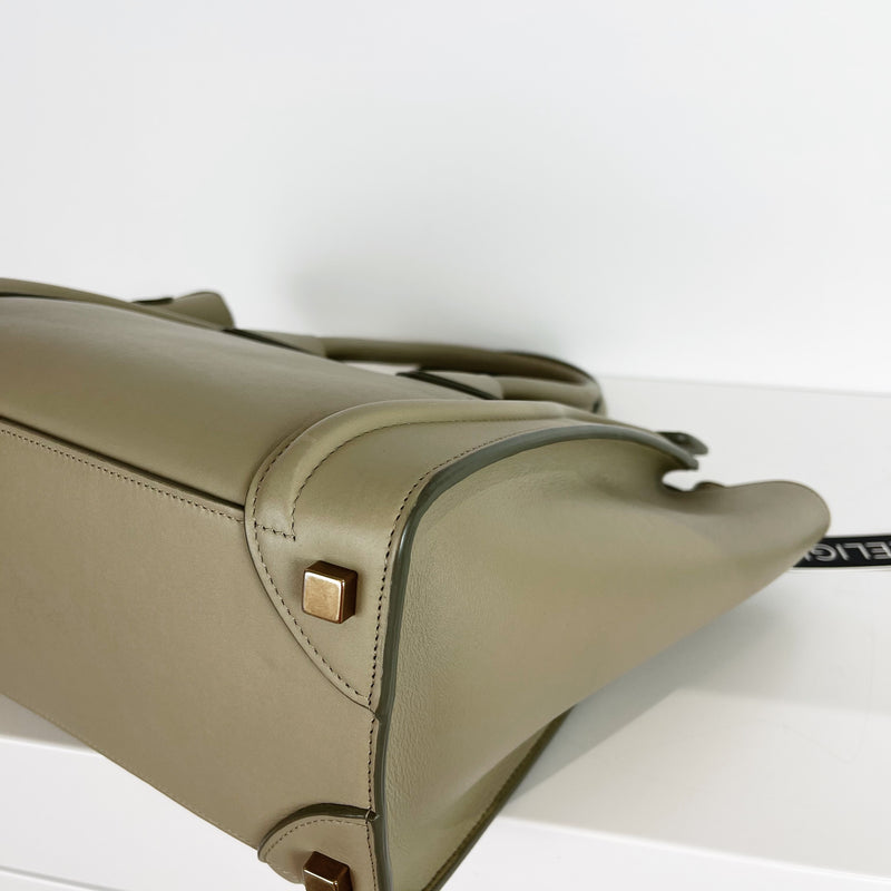 Micro Luggage Smooth Calfskin Beige