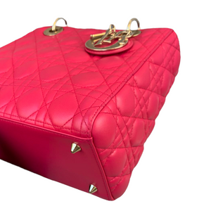 Lady Dior Lambskin Medium Pink GHW