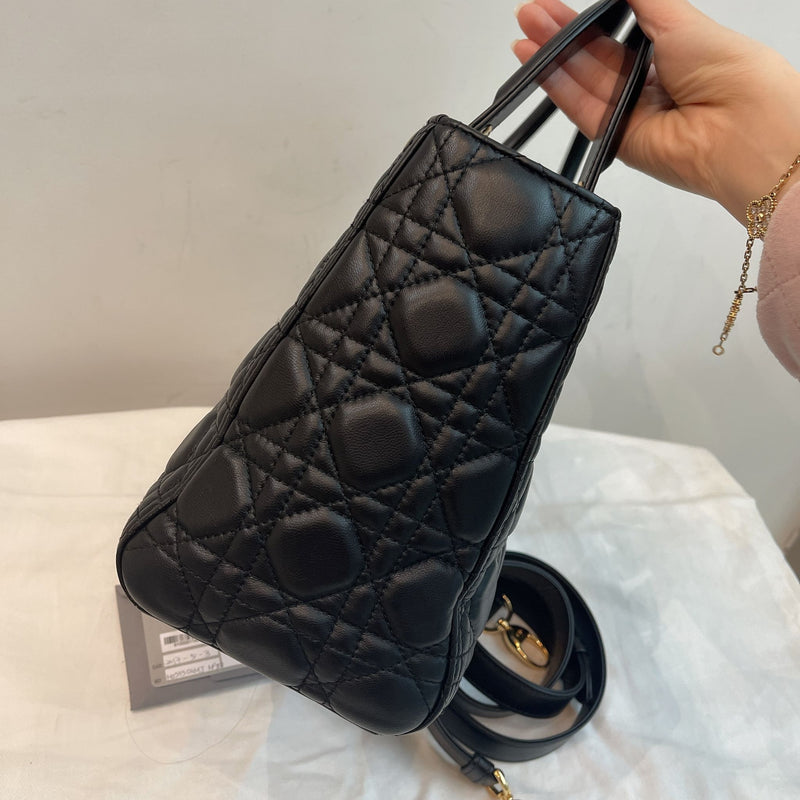 Lady Dior Lambskin Medium Black GHW