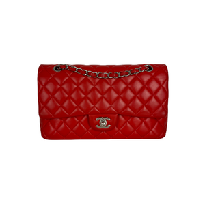 Classic Flap Medium Lambskin Red SHW