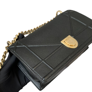 Medium Diorama Leather Black GHW