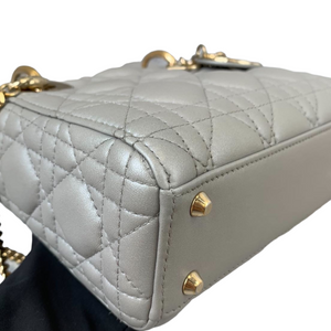 Mini Lady Dior Pearl Grey GHW