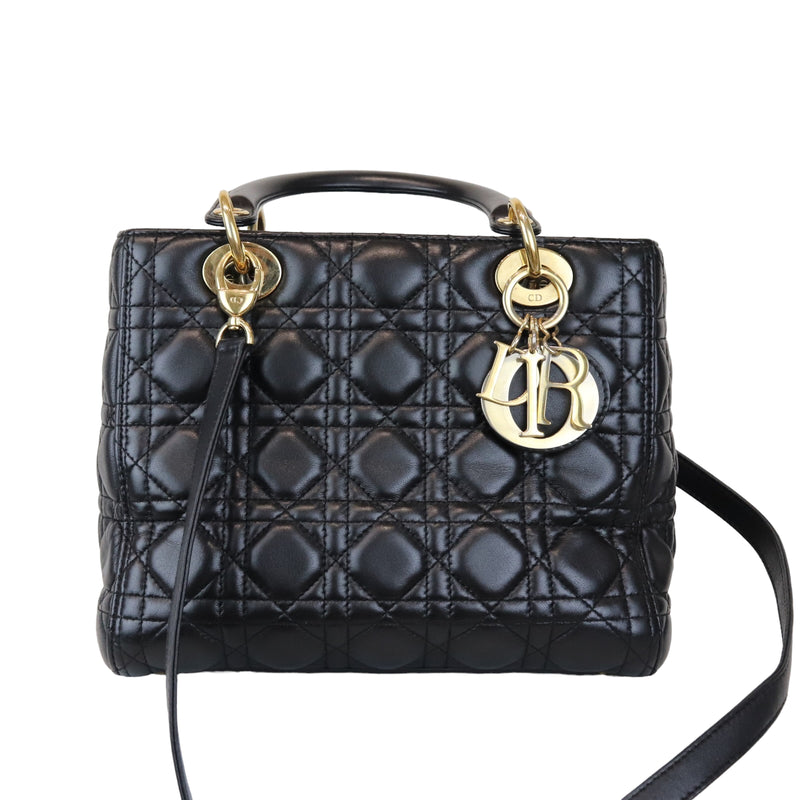 Lady Dior Medium Black GHW