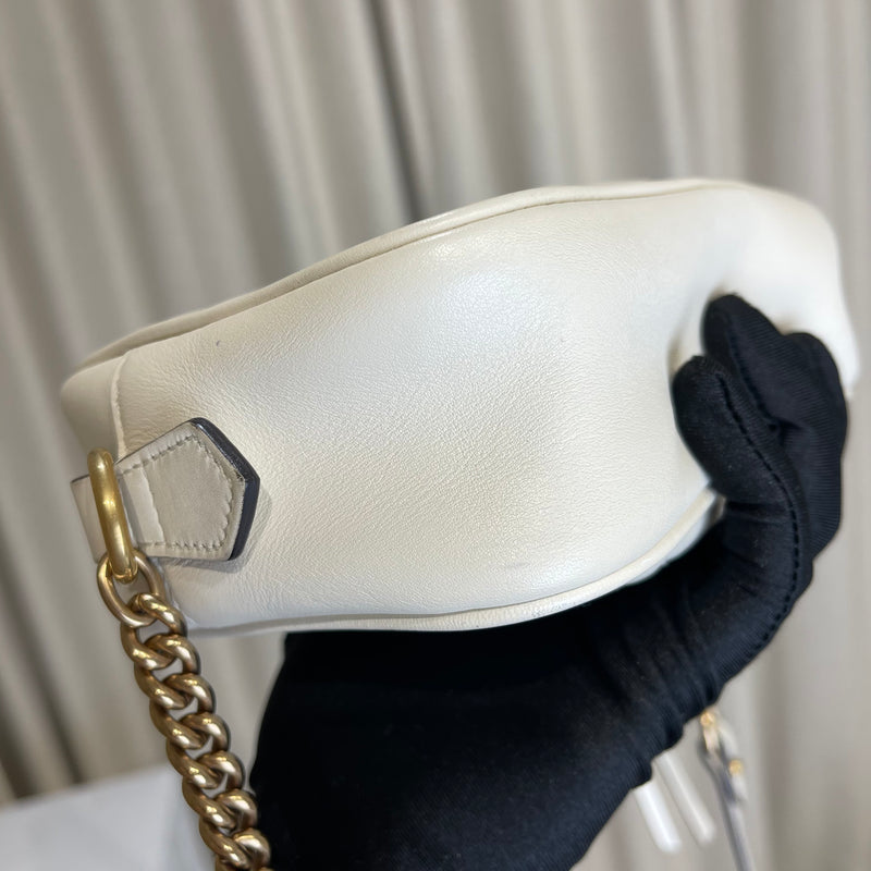 GG Marmont Mini Camera White GHW