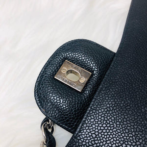 Classic Single Flap Maxi in Black Caviar Leather with SHW