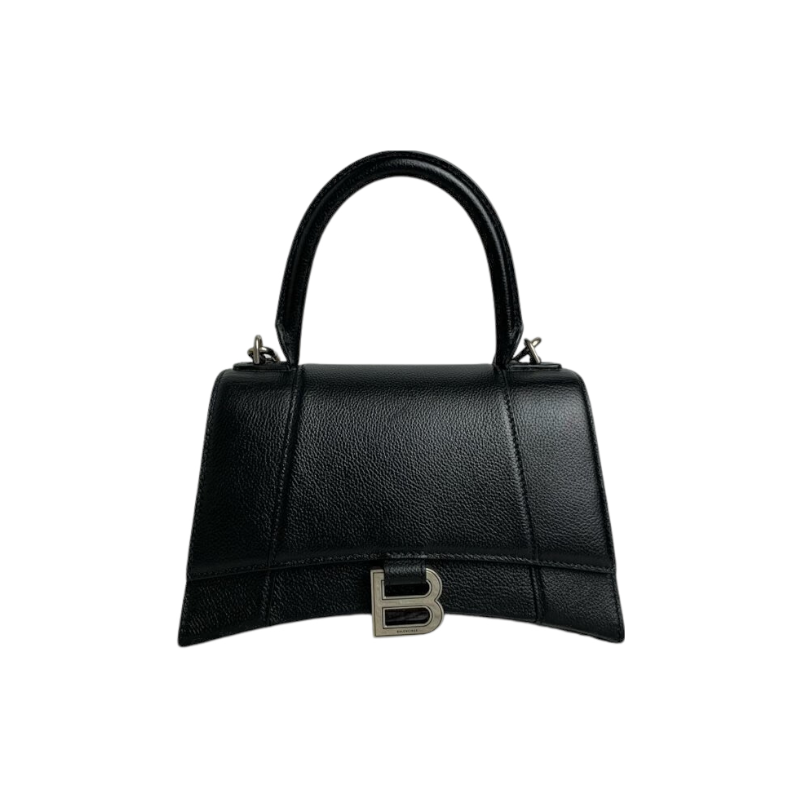 Hourglass Small Grained Leather Black RHW