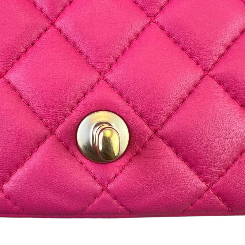 Chanel Pink Caviar Leather CC Timeless Zip Coin Purse - Yoogi's Closet