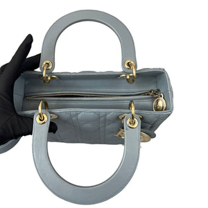 Lady Dior Medium Lambskin Grey GHW