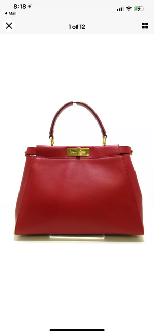 Peekaboo Leather Medium Red GHW