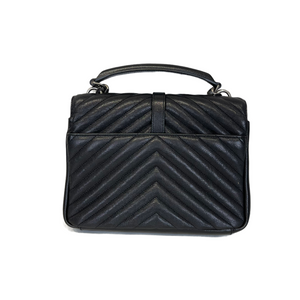 Chevron Quilted Medium College Black