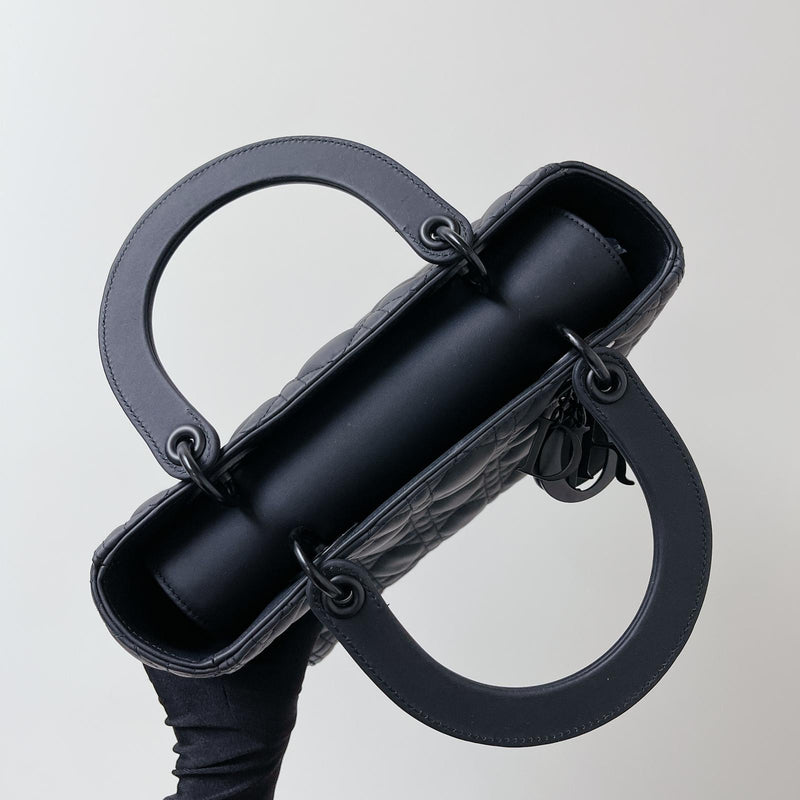 Lady Dior Lambskin Ultramatte Medium Black BHW