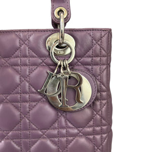 Medium Lady Dior Lambskin Purple SHW