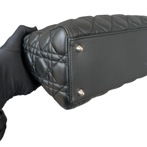 Lambskin Medium Lady Dior Black SHW