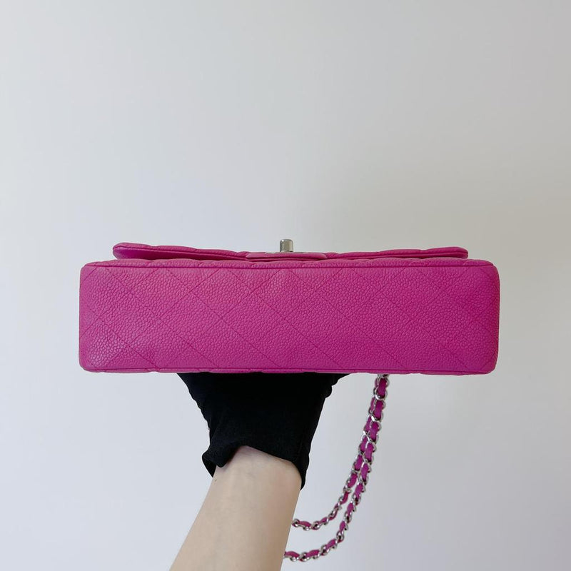 Classic Double Flap Matte Caviar Medium Pink SHW