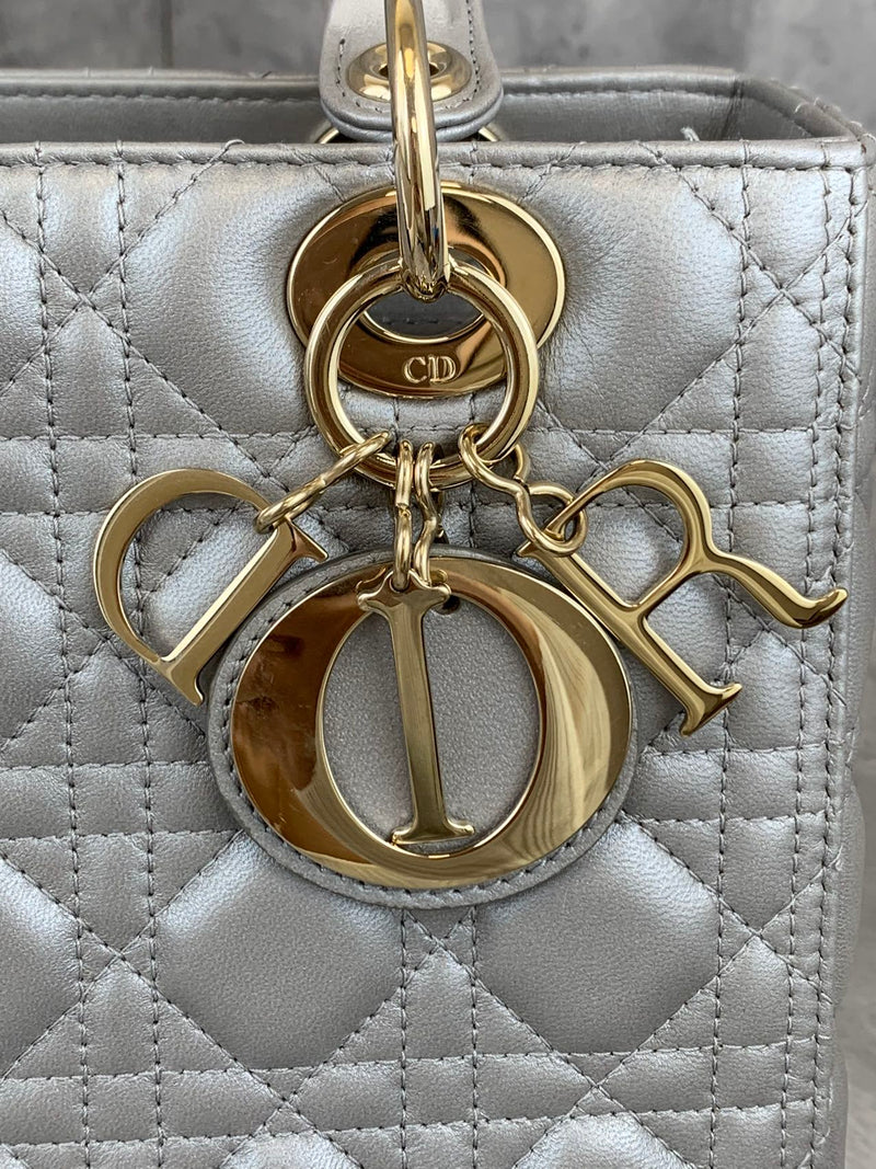 Lady Dior Medium Grey GHW