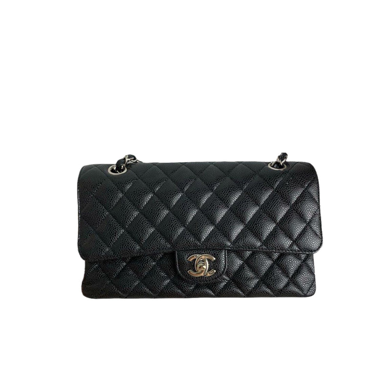 CHANEL BLACK CAVIAR MEDIUM CLASSIC DOUBLE FLAP BAG – ReFrock