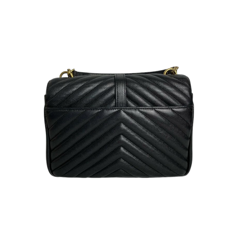 Quilted Medium College Black GHW