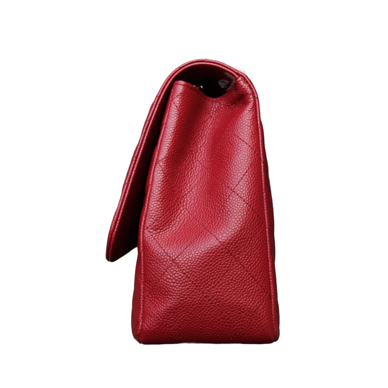 Single Flap Jumbo Caviar Red SHW