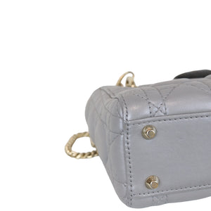 Mini Lady Dior Pearl Grey GHW