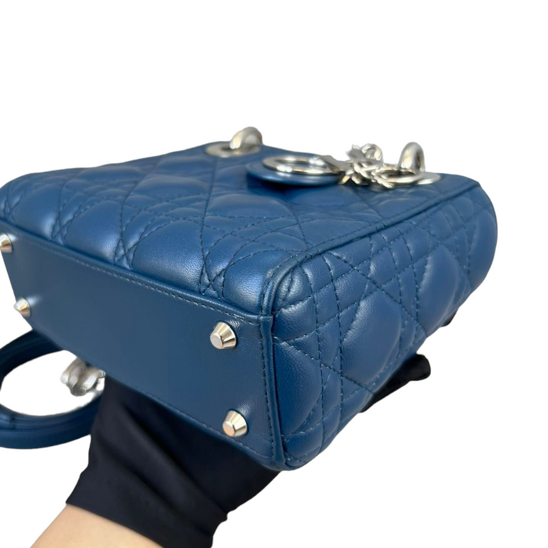 Mini Lady Dior Lambskin Blue SHW