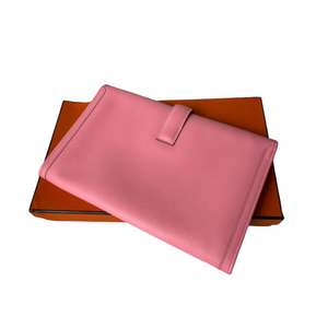 Jige Clutch PM Epsom Leather Rose Confetti