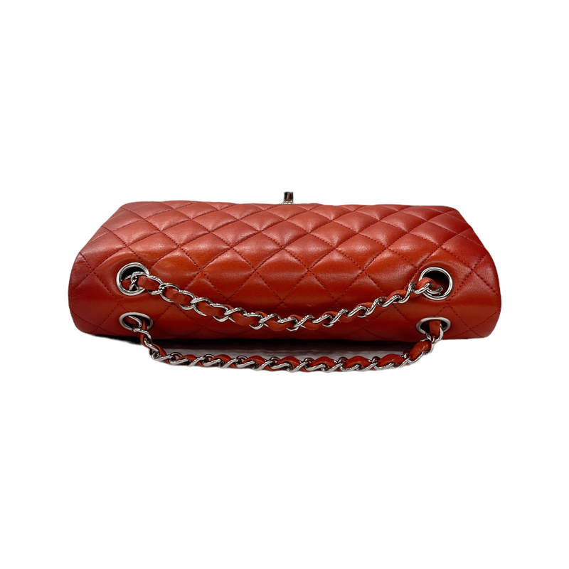 Classic Medium Lambskin Flap Red SHW