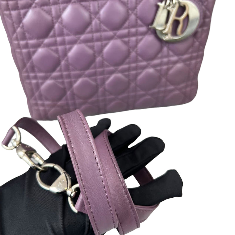 Medium Lady Dior Lambskin Purple SHW